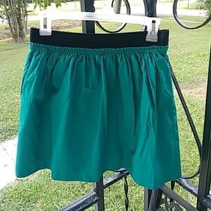 J. Crew Teal Blue/Green Elastic Waist Mini Skirt